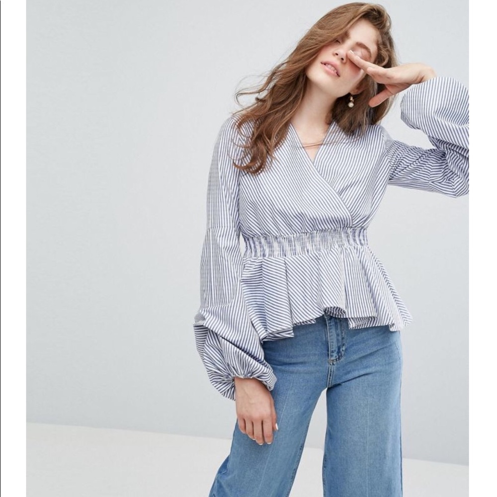 Long sleep wrap front top